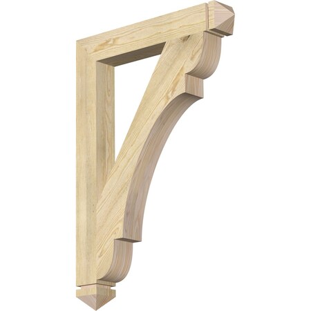 Ekena Millwork Olympic Arts & Crafts Rough Sawn Bracket, Douglas Fir, 4"W x 28"D x 40"H BKT04X28X40OLY03RDF